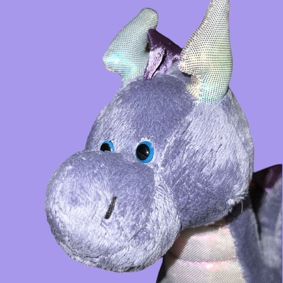 Webkinz Ganz Stormy Dragon Purple Plush HM634 Stuffed Animal 8” - Picture 6 of 6